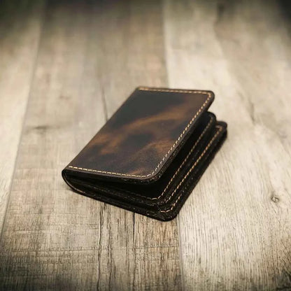 Federal Badge Wallet Small - Walnut Bull Sheath Leather