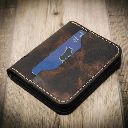 Minimalist Badge Wallet Bull Sheath Leather