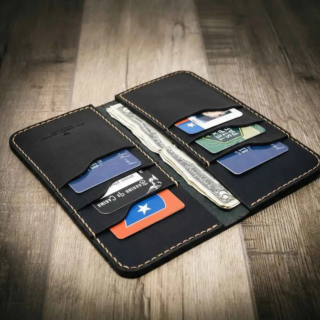 Western Long Wallet Bull Sheath Leather