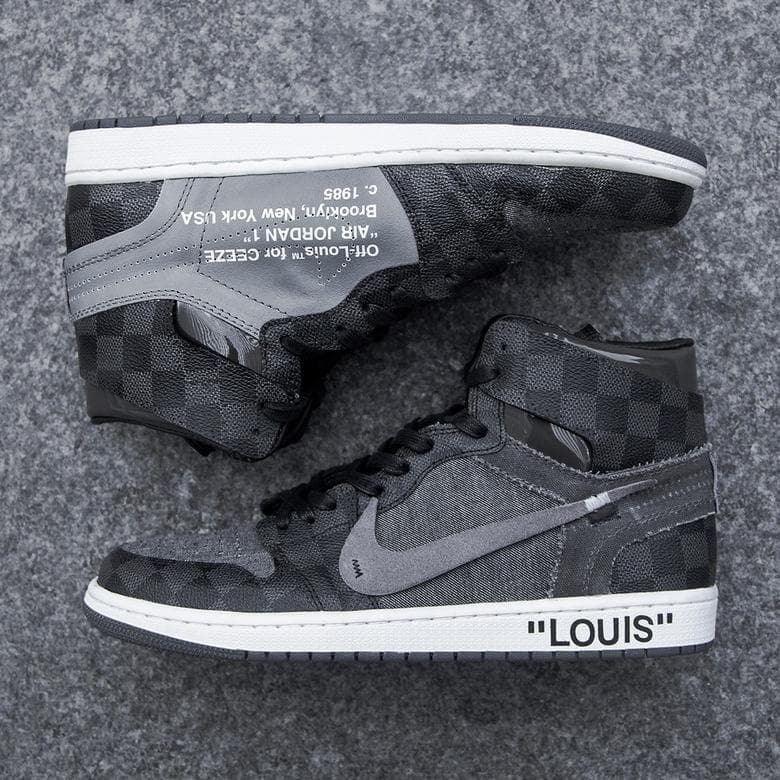 Custom Air Jordan 1 x LV Logo Makersluxe