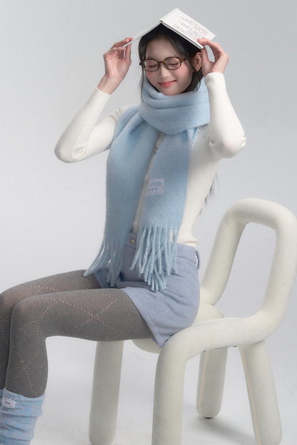 Wool Fringe Scarf - Wolvess