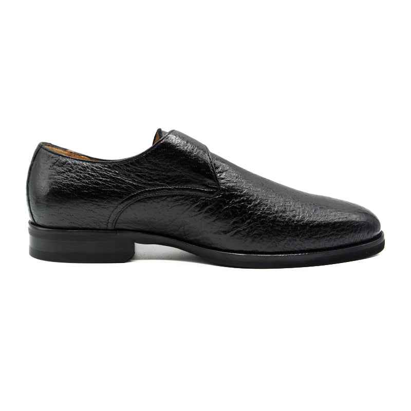 59-503-BLK ROMAN Peccary Monk Strap, Black Zelli Italia