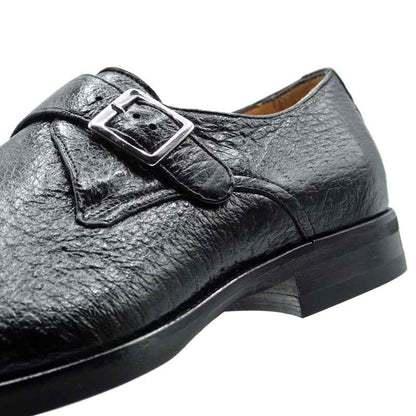 59-503-BLK ROMAN Peccary Monk Strap, Black Zelli Italia