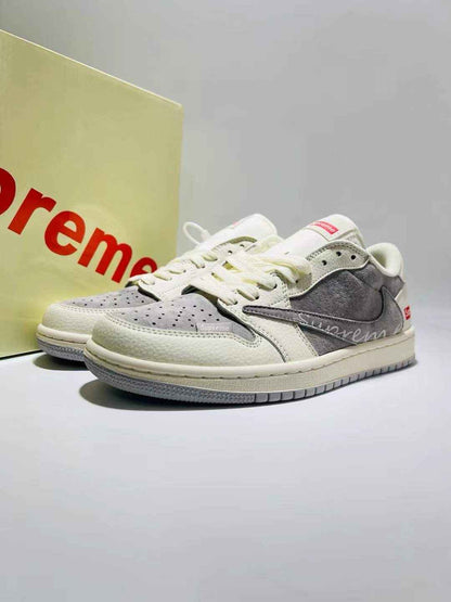 Designer Air Jordan 1 Travis Scott × Supreme XS3086 004