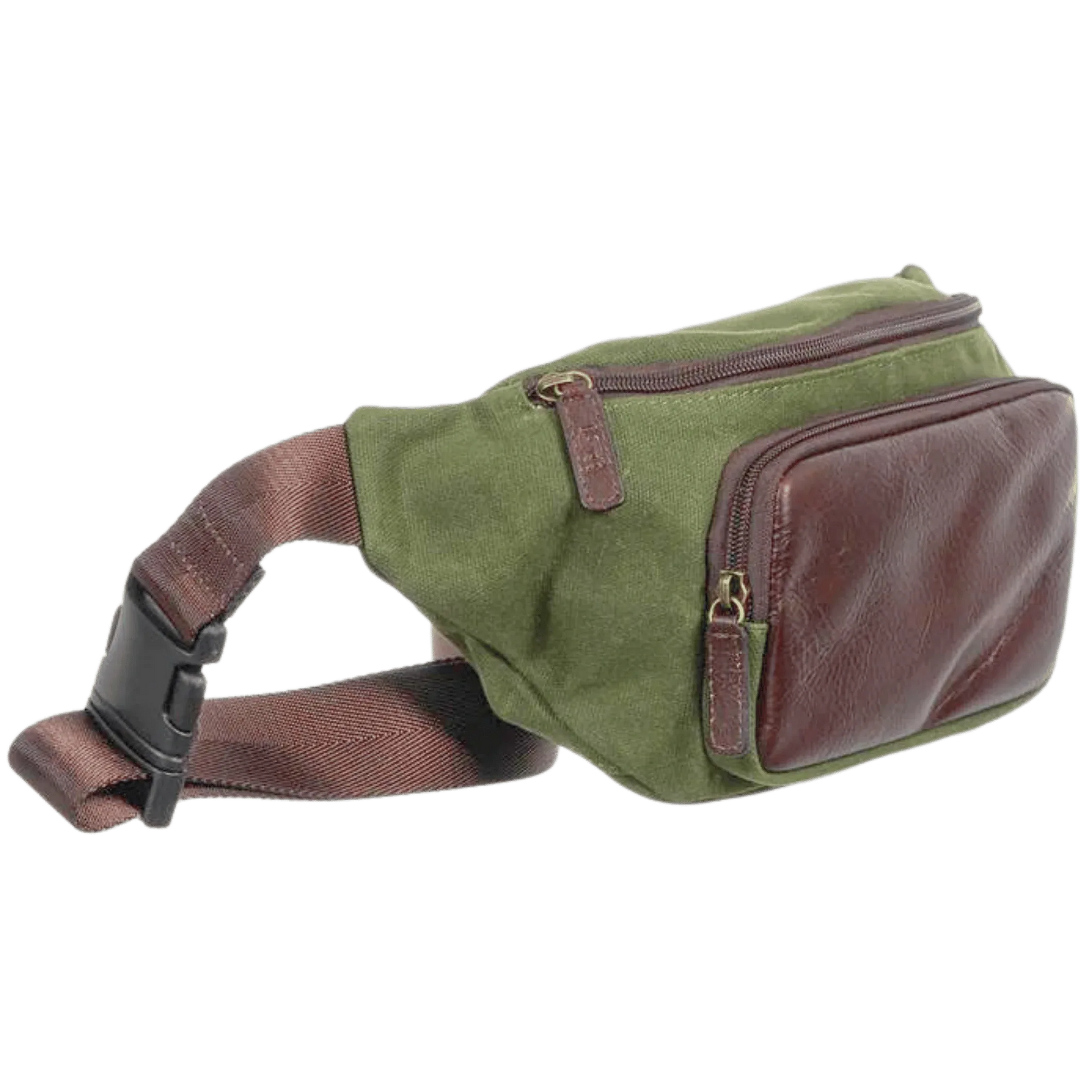 Belt Bag, Maxwell Waxed Canvas Waist Pack MiamiLeathers.com