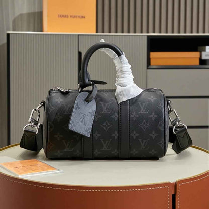 New Fashion Bags LV Monogram Eclipse Reverse Keepall 25