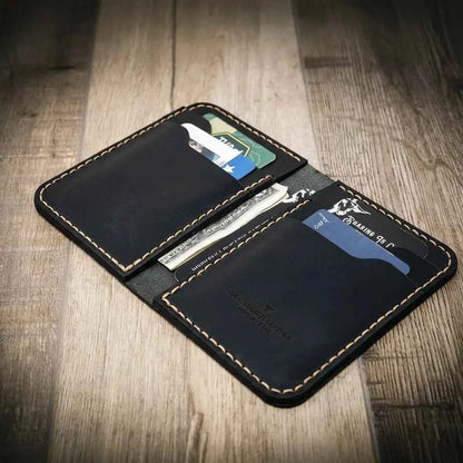 The Tyler Vertical Wallet Bull Sheath Leather