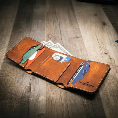 Western Trifold Wallet - Chestnut Brown