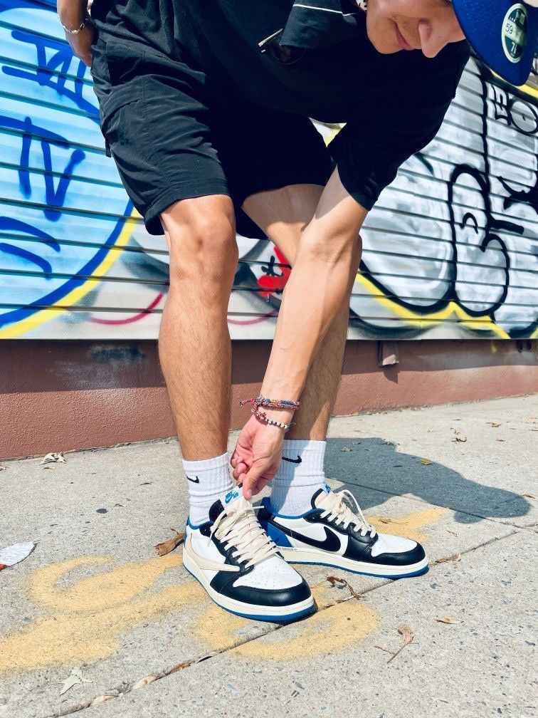 Custom Air Jordan 1 Low Fragment x T-Scott - DM7866-140