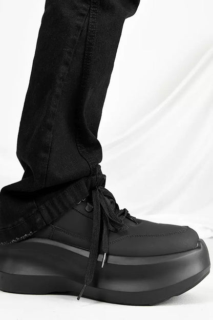 Platform Lace-Up Sneakers - Wolvess