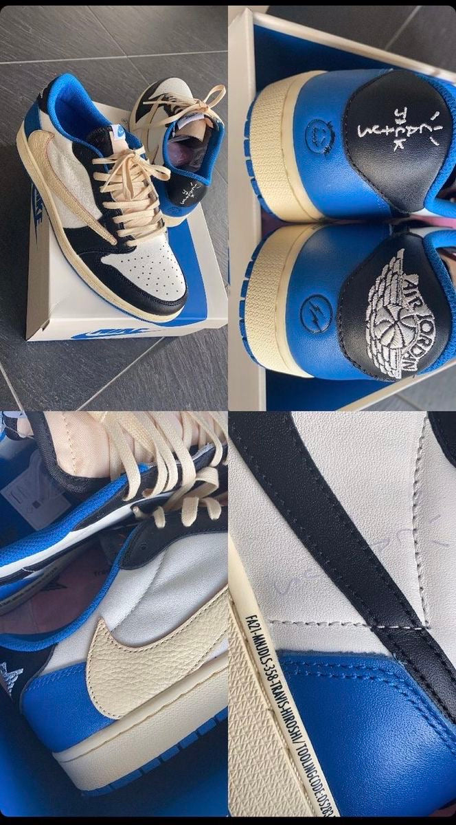 Custom Fragment x Travis Scott x Air Jordan 1 Low DM7866 140 SneakerNational