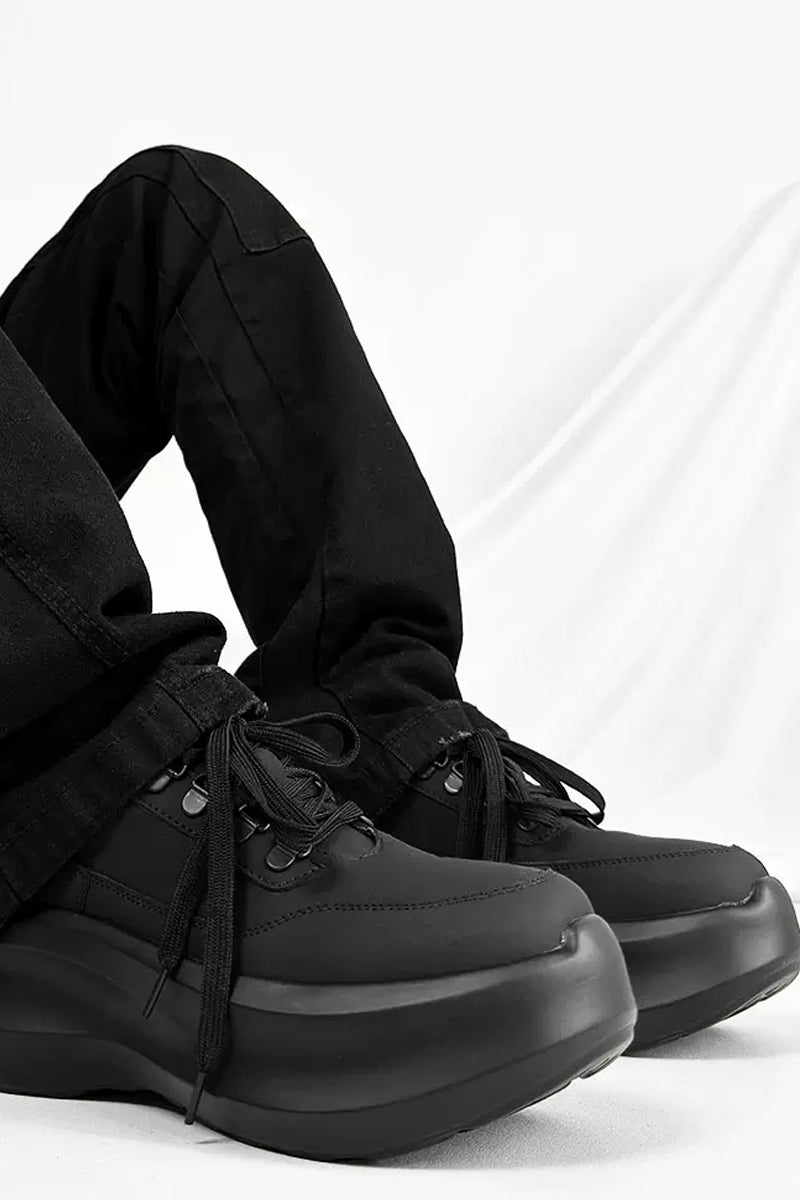Platform Lace-Up Sneakers - Wolvess