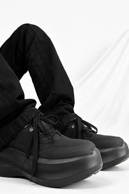 Platform Lace-Up Sneakers - Wolvess