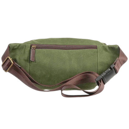 Belt Bag, Maxwell Waxed Canvas Waist Pack MiamiLeathers.com