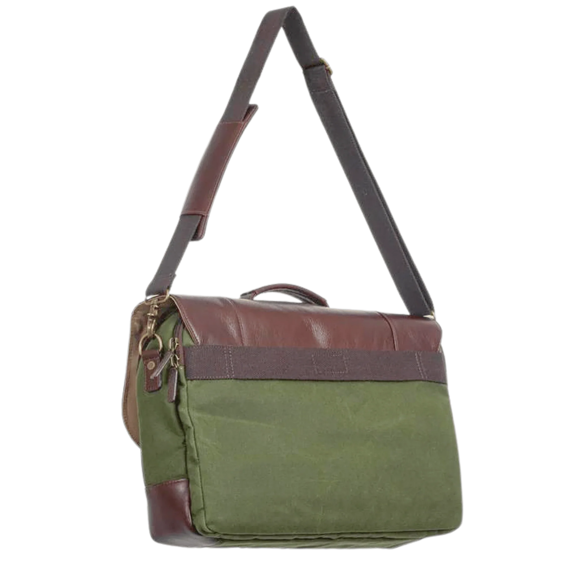 Maxwell Leather & Waxed Canvas Briefcase – Premium Laptop Bag & Canvas Briefcase MiamiLeathers.com