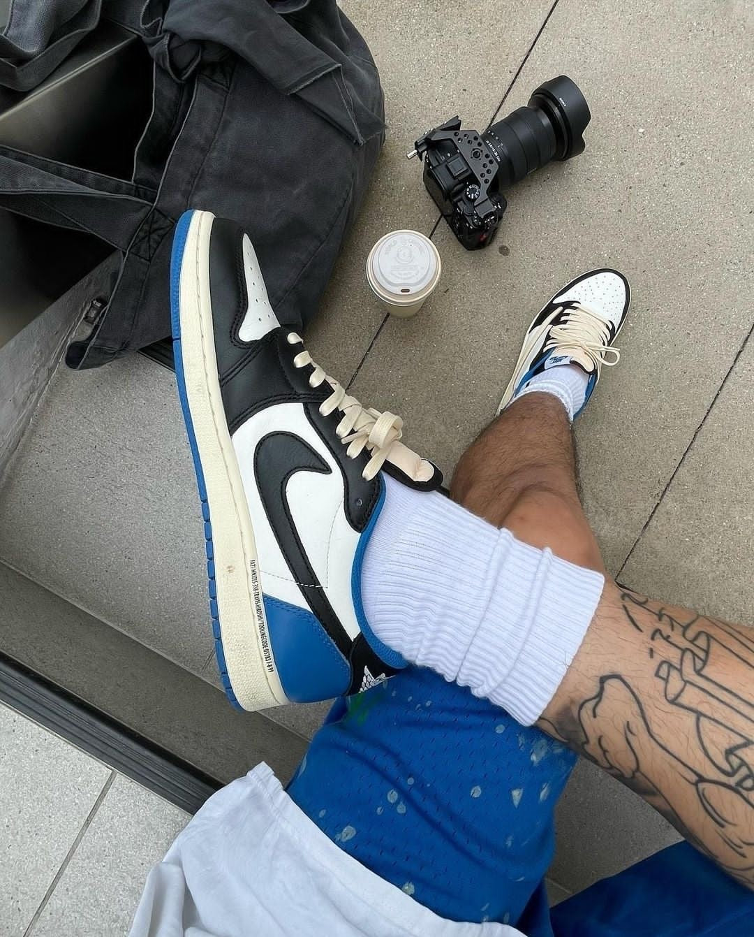 Custom Air Jordan 1 Low Fragment x T-Scott - DM7866-140 SneakerNational