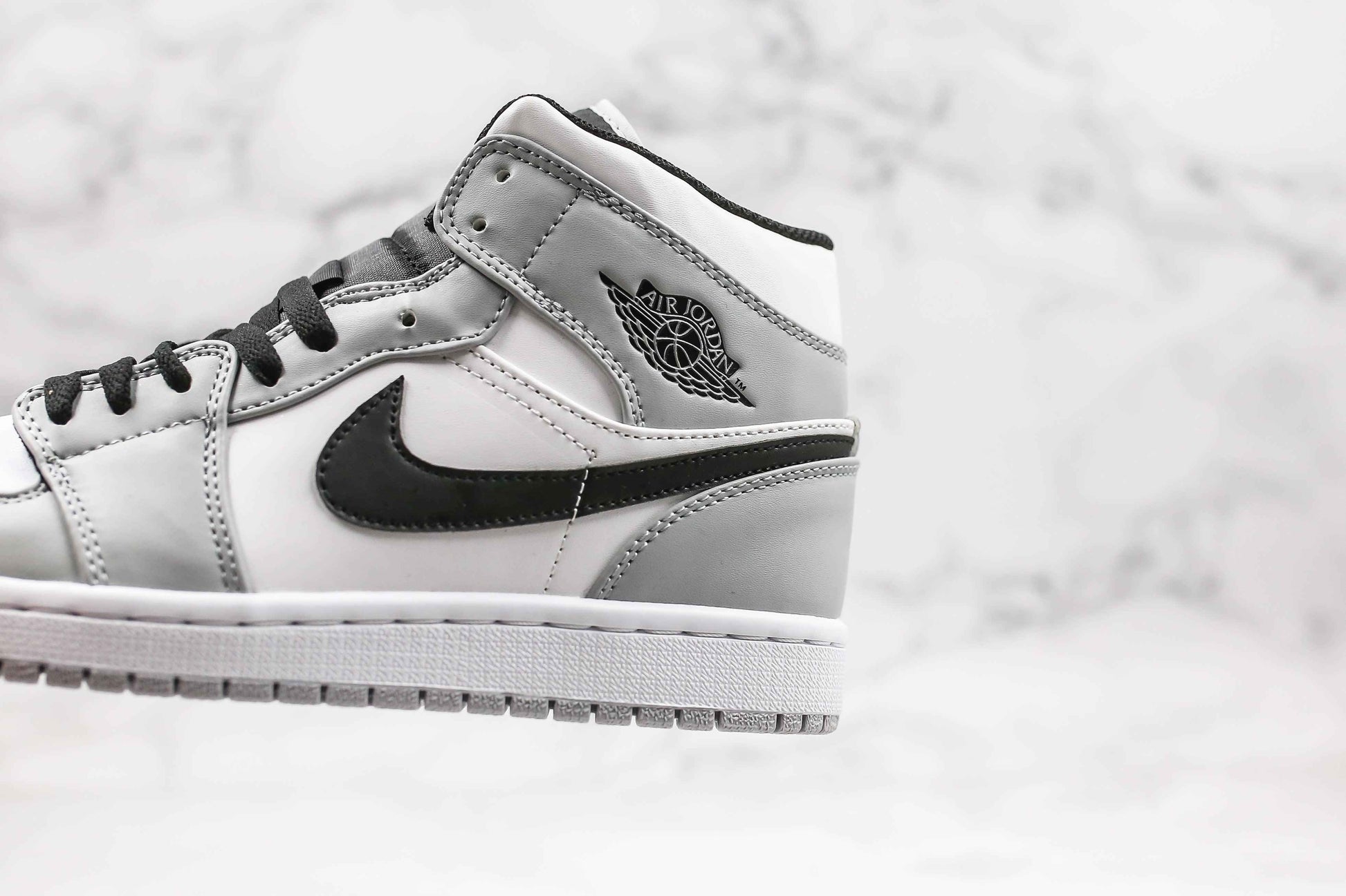 Custom Jordan 1 Mid Light Smoke Grey High Q