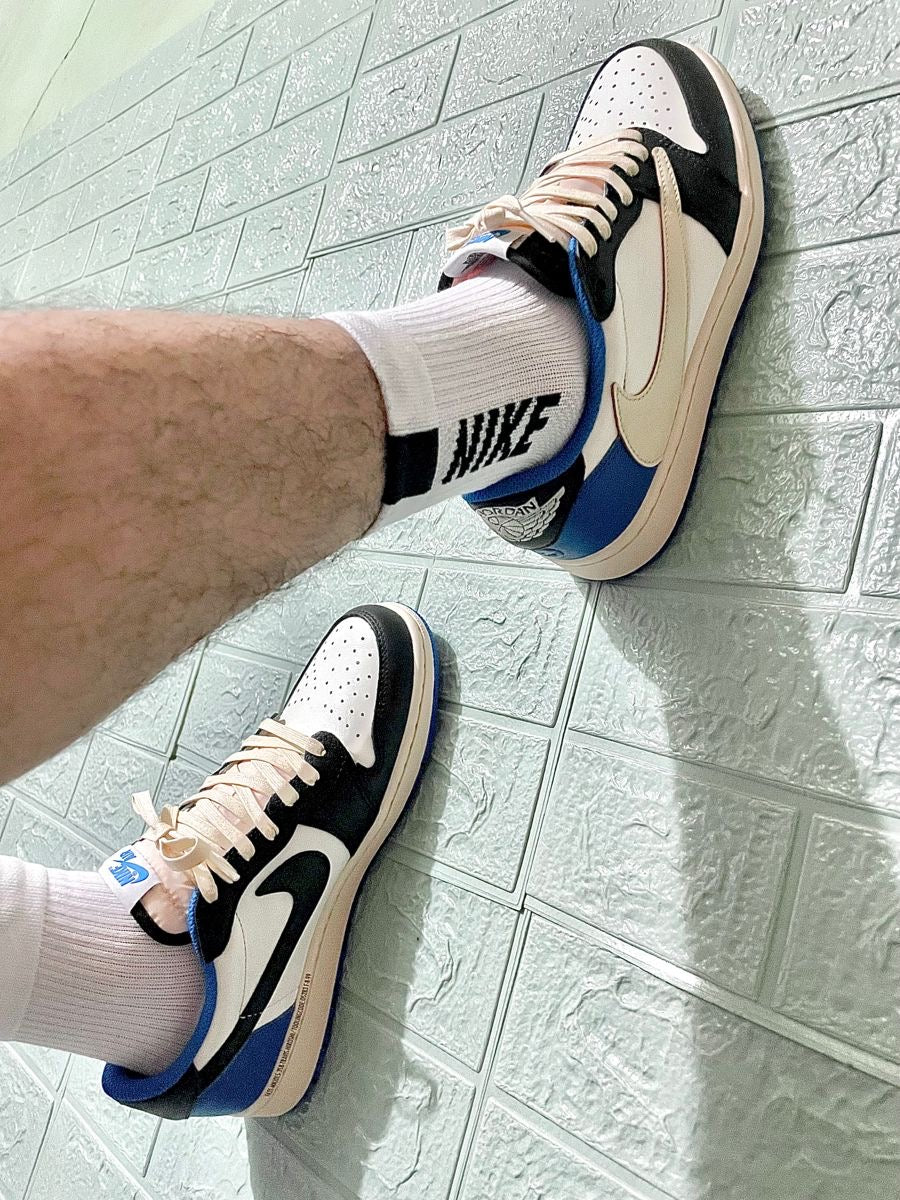 Custom Fragment x Travis Scott x Air Jordan 1 Low DM7866 140 SneakerNational