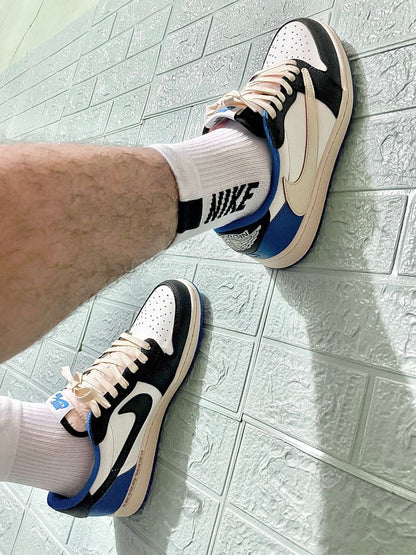 Custom Fragment x Travis Scott x Air Jordan 1 Low DM7866 140 SneakerNational