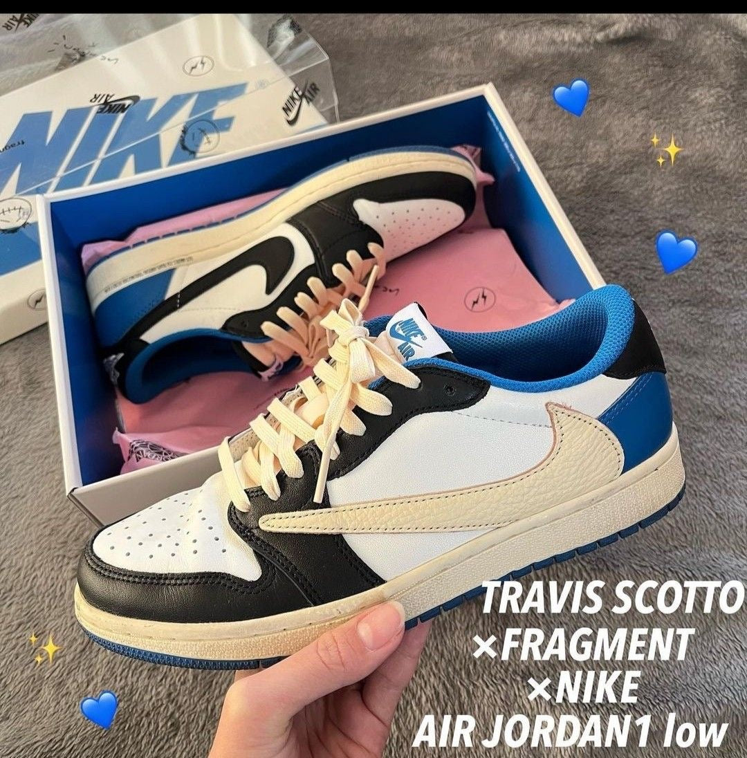 Custom Fragment x Travis Scott x Air Jordan 1 Low DM7866 140 SneakerNational