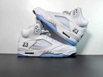 Air Jordan 5 OG White Metallic Luxury Urban Wear