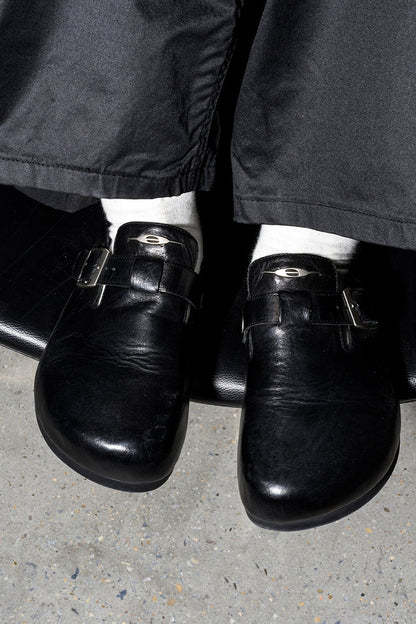 Buckle Cork Sole Clogs - Wolvess