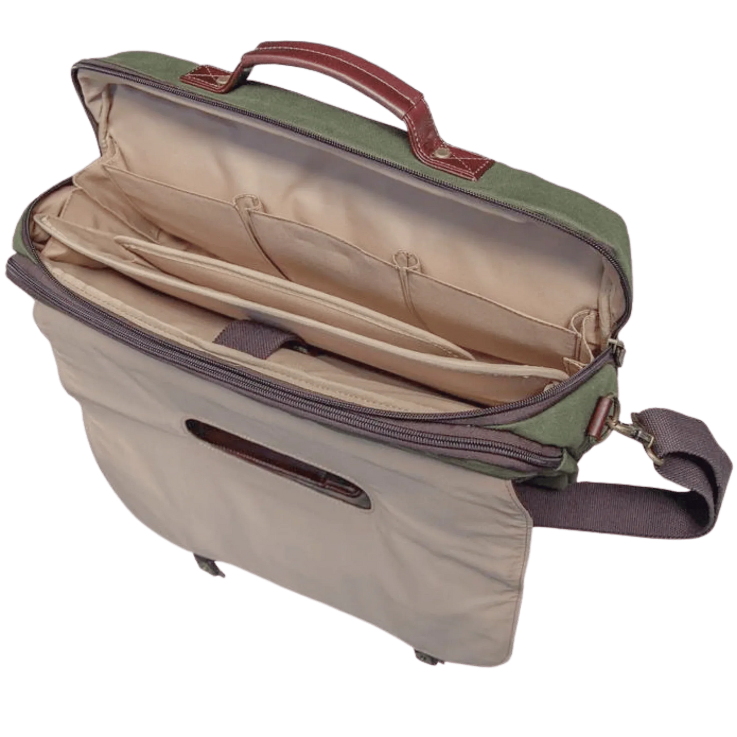 Maxwell Leather & Waxed Canvas Briefcase – Premium Laptop Bag & Canvas Briefcase MiamiLeathers.com