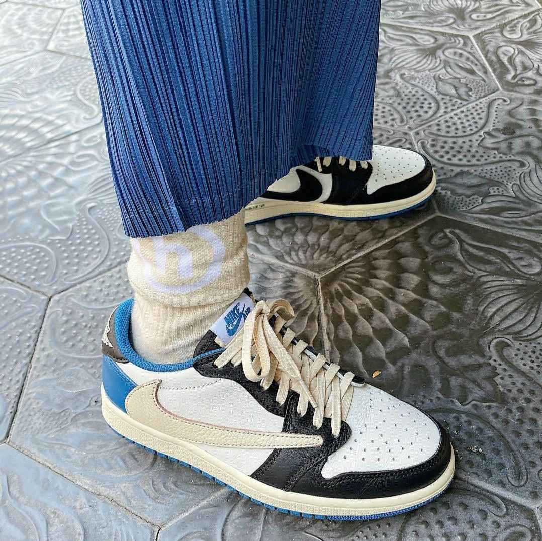 Custom Air Jordan 1 Low Fragment x T-Scott - DM7866-140