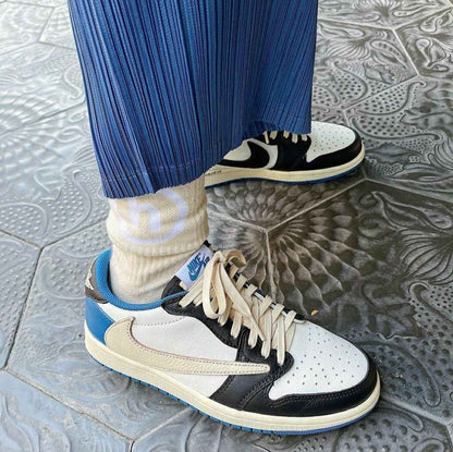 Custom Air Jordan 1 Low Fragment x T-Scott - DM7866-140