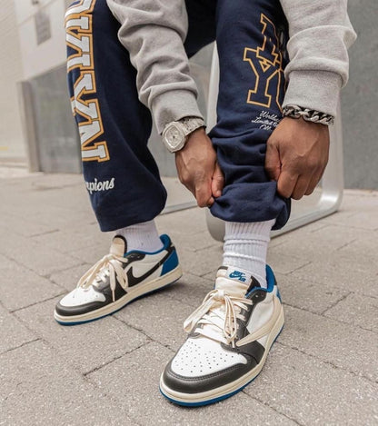 Custom Air Jordan 1 Low Fragment x T-Scott - DM7866-140 SneakerNational