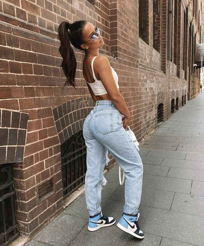 Custom Blue Black White Jordan 1 High Q AJ1 Obsidian UNISEX