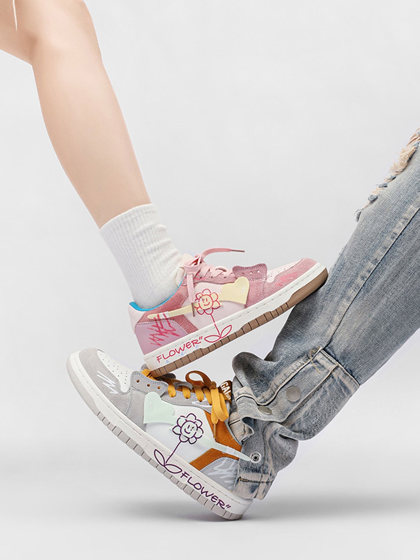 Floral Street Skater Sneakers - Wolvess