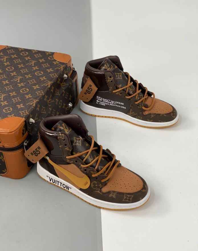 Custom Air Jordan 1 LV High Q ( Customs And Box ), Jordan 1 Sneakers Active A11