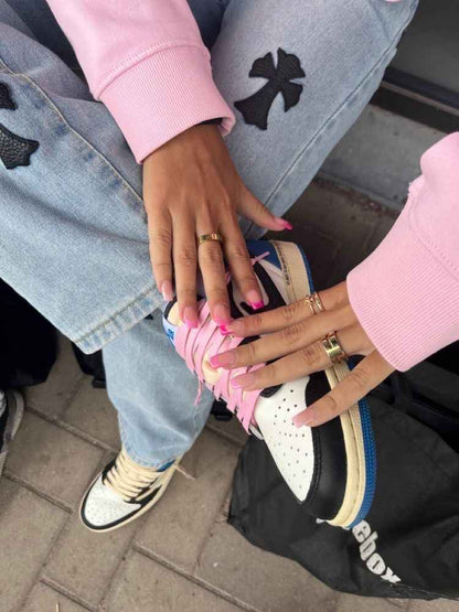 Custom Air Jordan 1 Low Fragment x T-Scott - DM7866-140