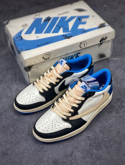 Custom Air Jordan 1 Low Fragment x T-Scott - DM7866-140 SneakerNational