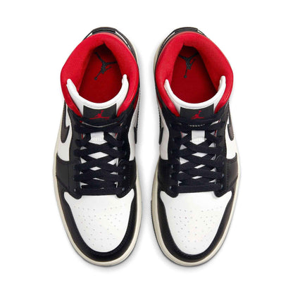 Air Jordan 1 Mid Wmns Black Sail Gym Red - Iconic Retro High Style