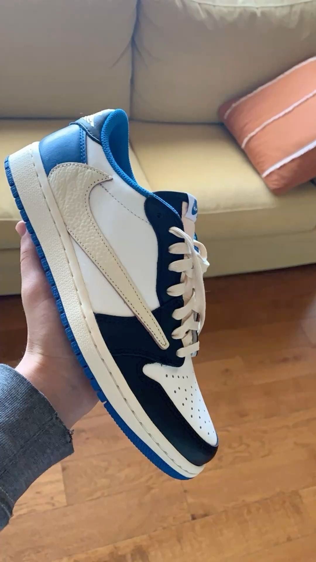 Custom Fragment x Travis Scott x Air Jordan 1 Low DM7866 140 SneakerNational