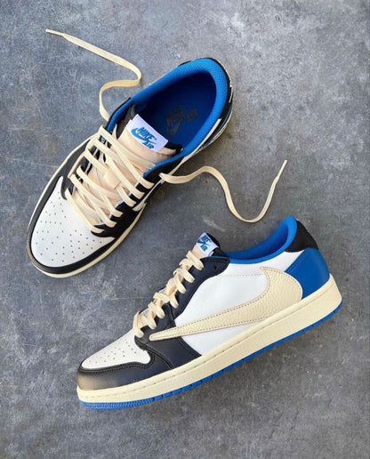 Custom Air Jordan 1 Low Fragment x T-Scott - DM7866-140 SneakerNational