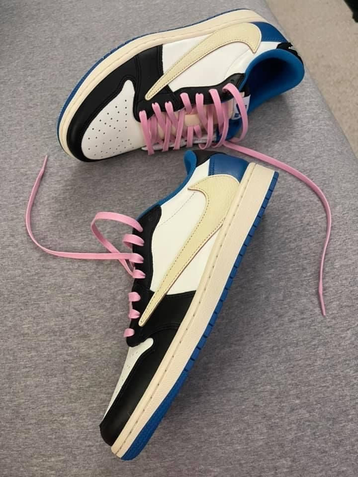 Custom Fragment x Travis Scott x Air Jordan 1 Low DM7866 140 SneakerNational