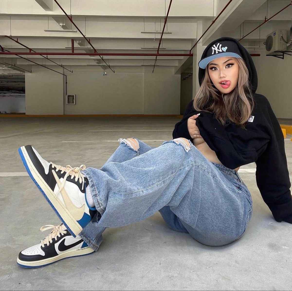 Custom Air Jordan 1 Low Fragment x T-Scott - DM7866-140