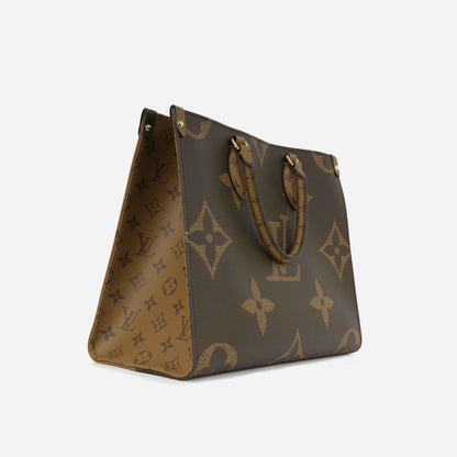 Onthego MM Tote - Monogram | Gold Hardware