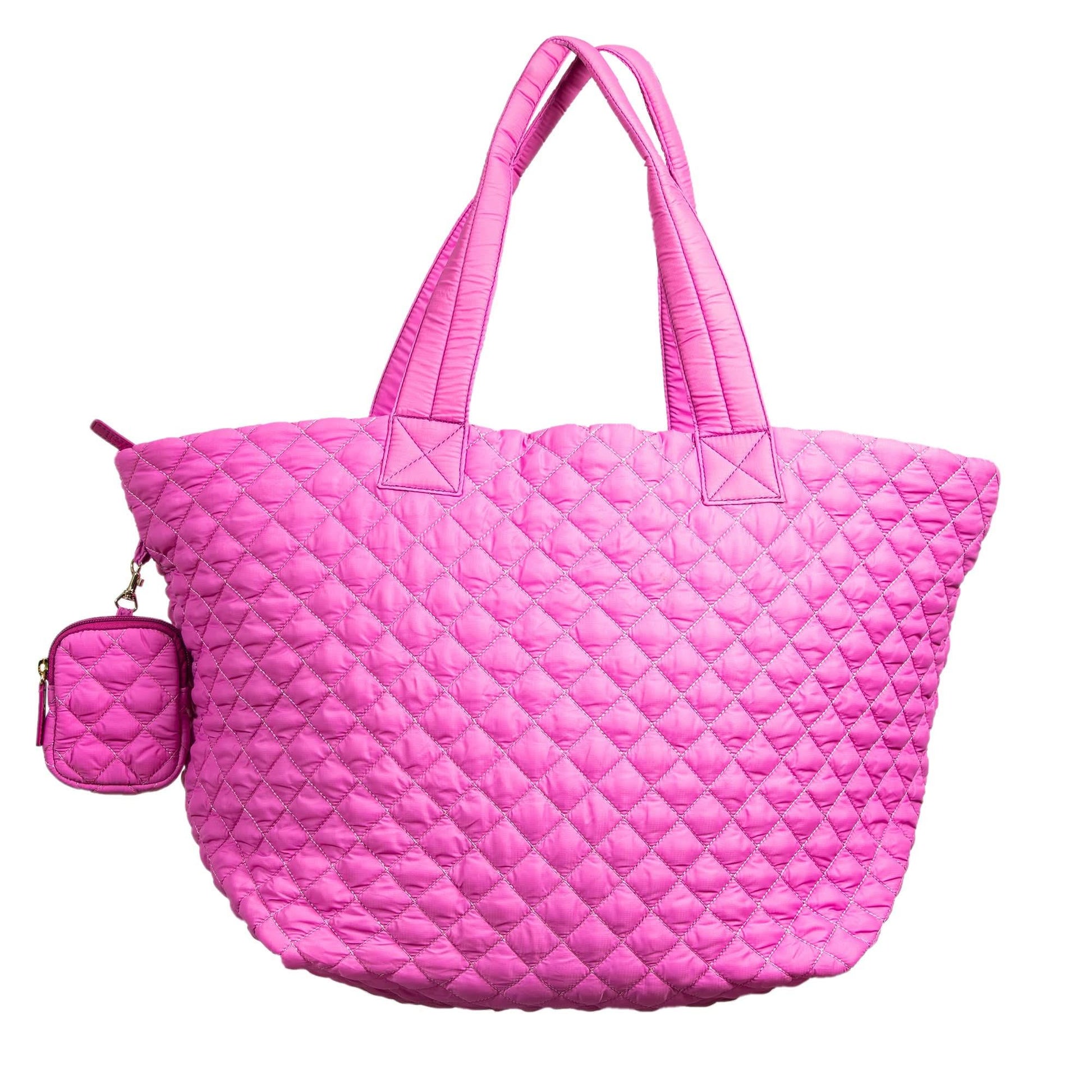 Alyssa Jumbo Quilted Nylon Tote – Lightweight, Spacious & Travel-Ready MiamiLeathers.com