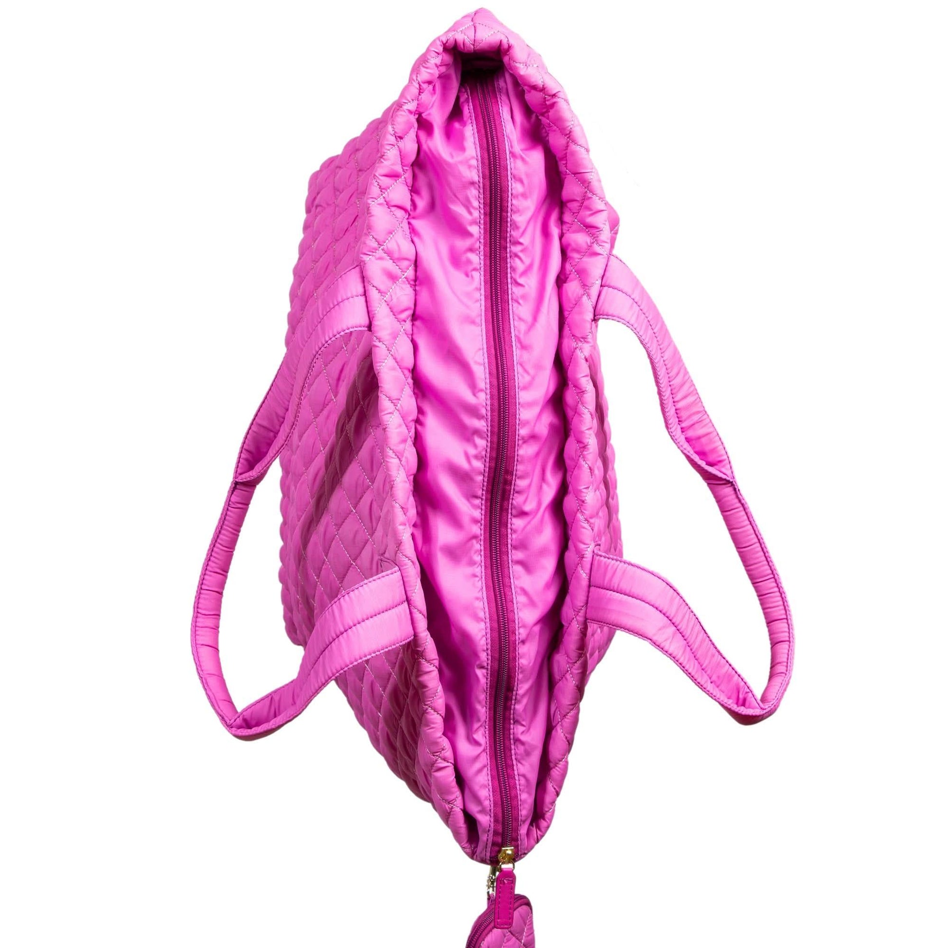 Alyssa Jumbo Quilted Nylon Tote – Lightweight, Spacious & Travel-Ready MiamiLeathers.com