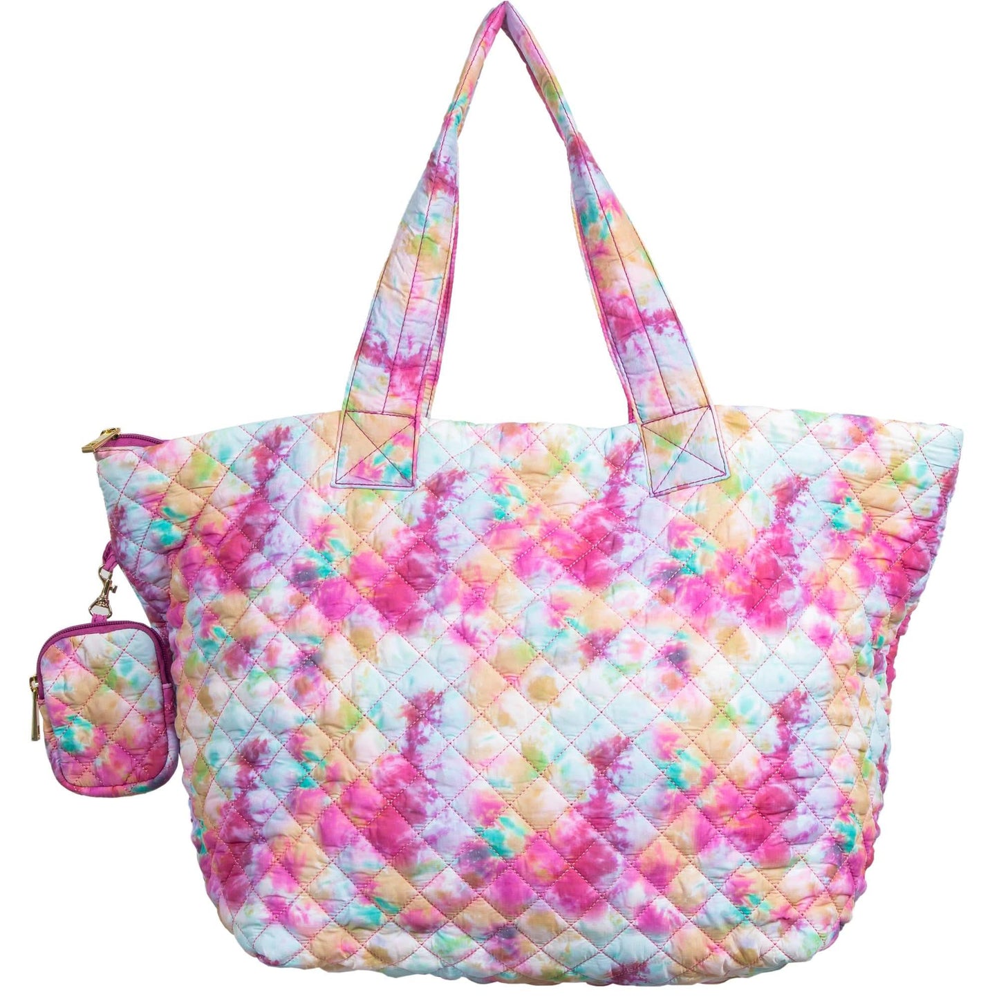 Alyssa Jumbo Quilted Nylon Tote – Lightweight, Spacious & Travel-Ready MiamiLeathers.com