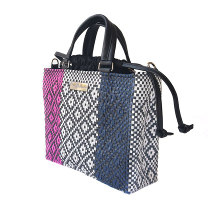 Bloom Medium Woven Crossbody Drawstring Bag Tin Marin Brand