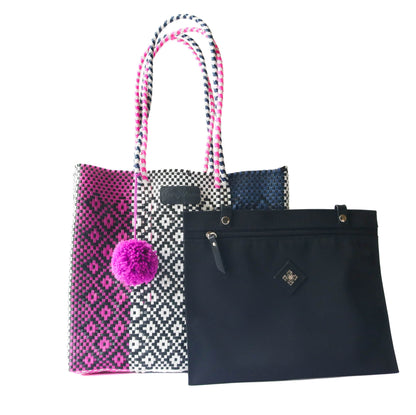 Bloom Woven Tote Tin Marin Brand