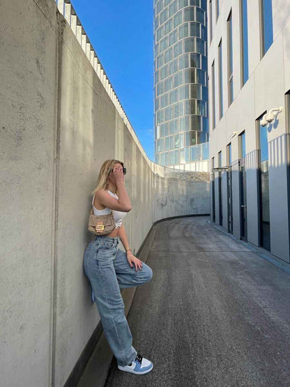 Custom Blue Black White Jordan 1 High Q