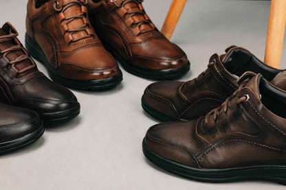 CALTO - K3045 - 2.8 Inches Taller (Dark Brown) - Lace Up Casual Walker - Lightweight Tallmenshoes.com