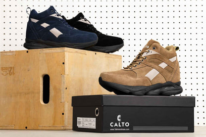 CALTO - S33595 - 4 Inches Taller (Blue/Grey) - Sneakers Tallmenshoes.com