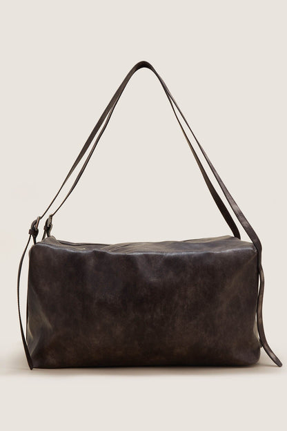 Distressed Leather Hobo Bag - Wolvess